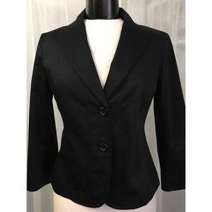 Lafayette 148 New York Women's Blazer New York Black 3 Button Size 2